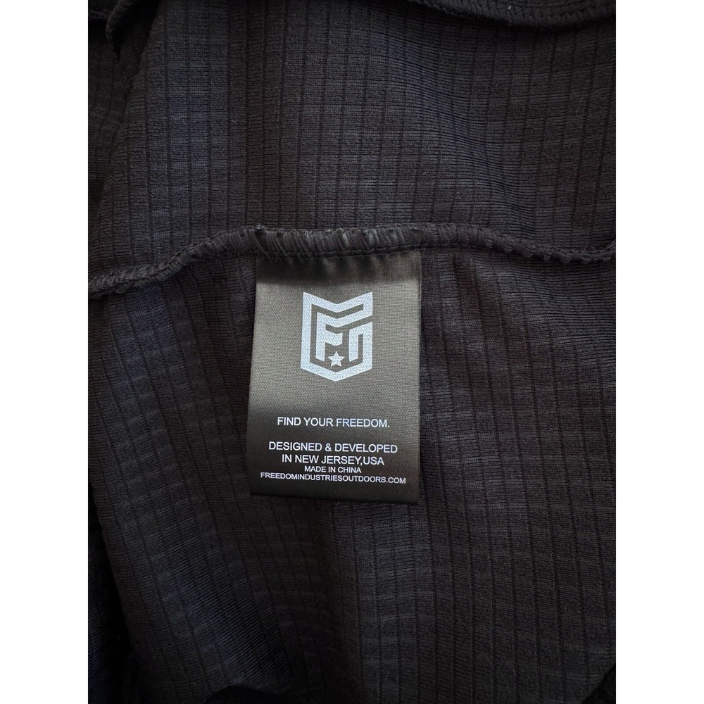 Freedom Industries V2 Radiase Thermal Grid Hoodie Mens XL Solid Black Zip Jacket - Picture 4 of 6